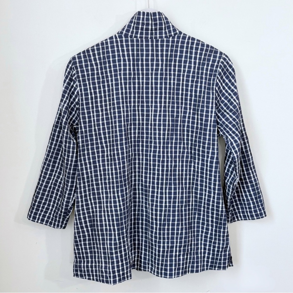 NWOT Foxcroft Carolina Crinkle 3/4 Sleeve Shirt - Picture 4 of 16